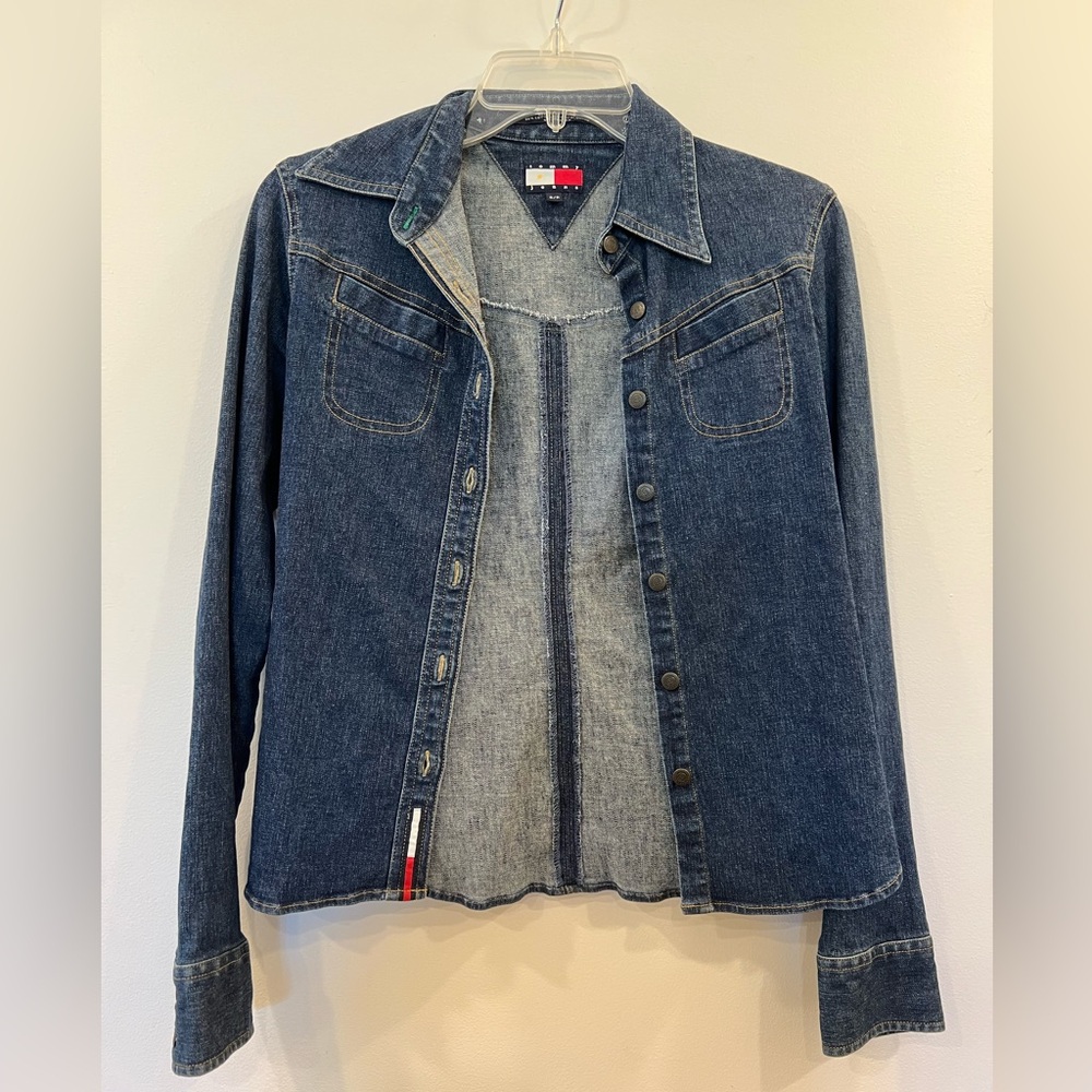 Vintage Tommy Hilfiger Jeans Western-Style Jean Button Down Collared Shirt